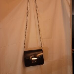 BCBG Black Crossbody Bag with Chain Strap